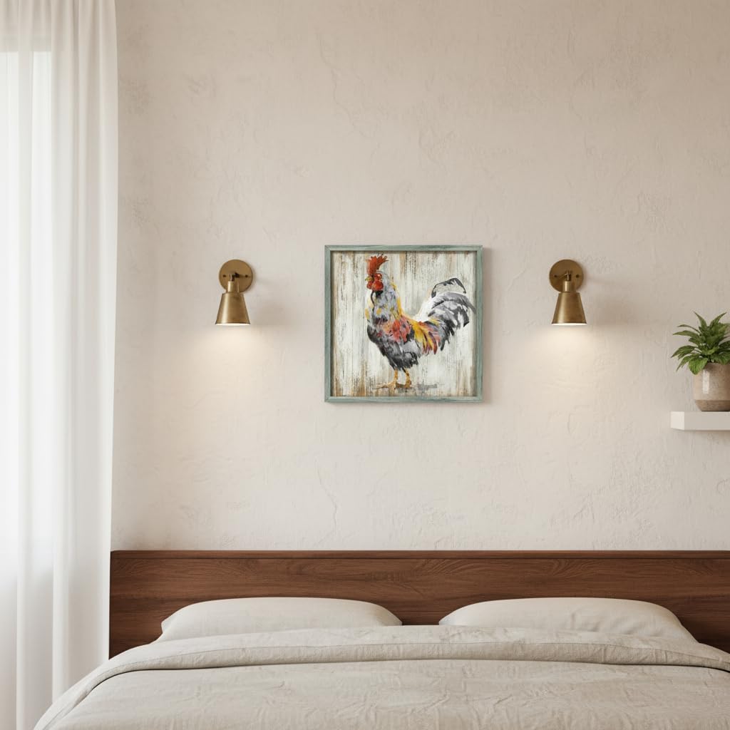 Vintage Rooster Farmhouse Kitchen Wall Art