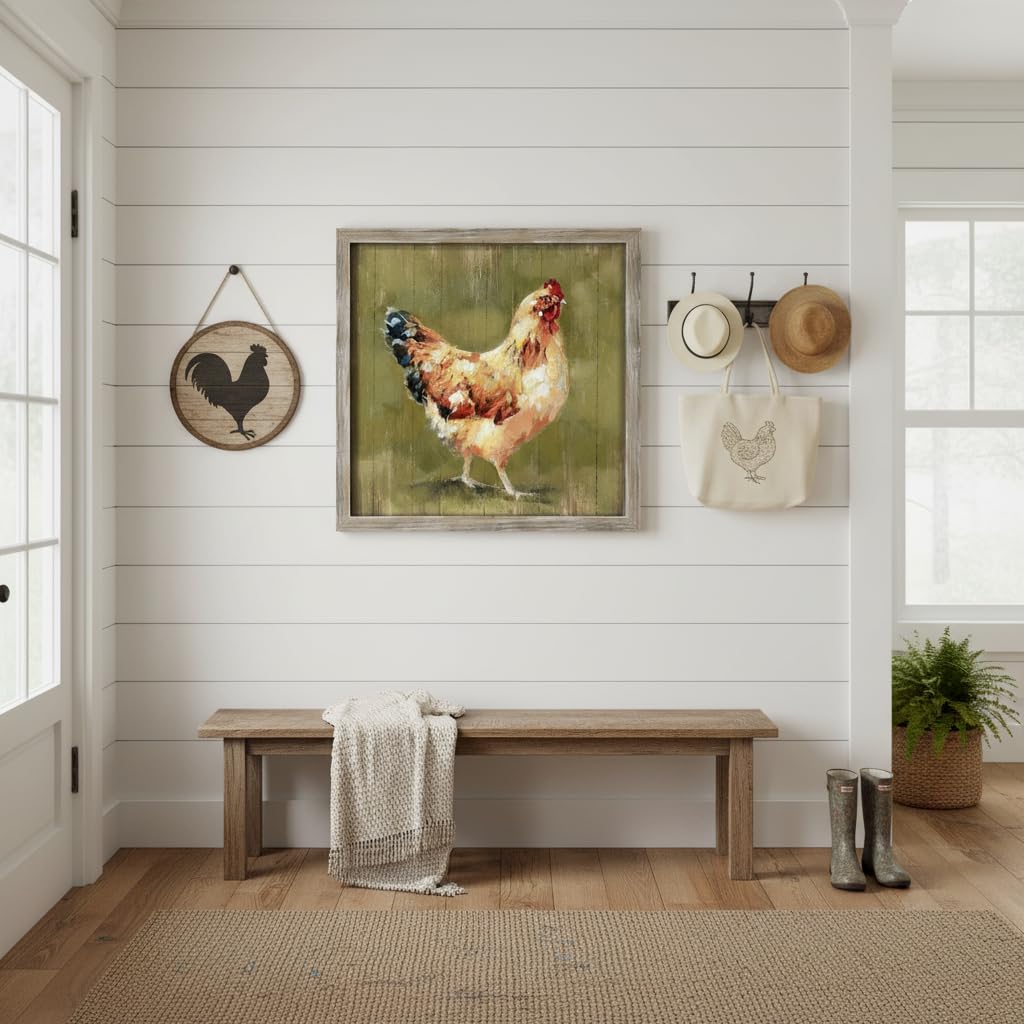 Vintage Rooster Farmhouse Kitchen Wall Art