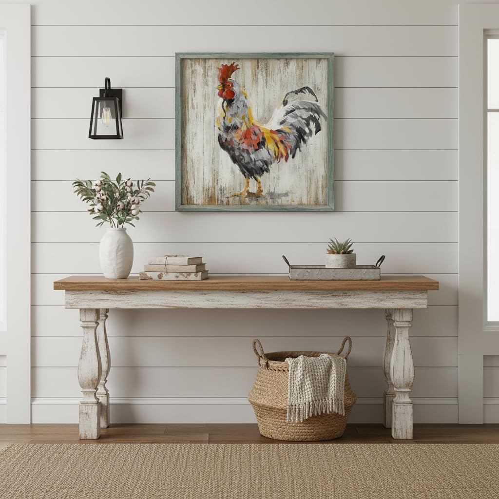 Vintage Rooster Farmhouse Kitchen Wall Art