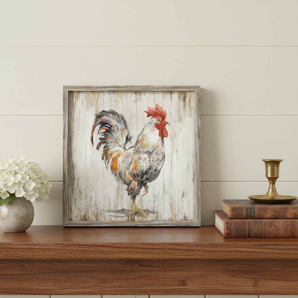 Vintage Rooster Farmhouse Kitchen Wall Art