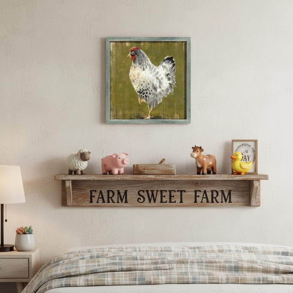 Vintage Rooster Farmhouse Kitchen Wall Art