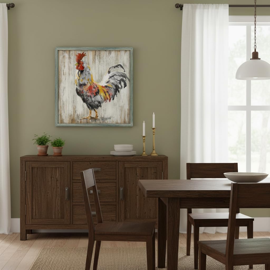 Vintage Rooster Farmhouse Kitchen Wall Art
