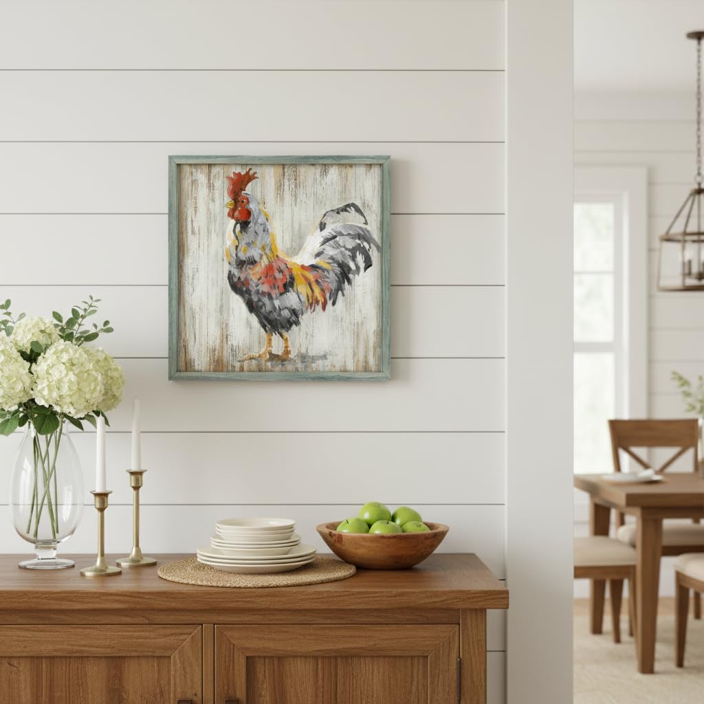 Vintage Rooster Farmhouse Kitchen Wall Art
