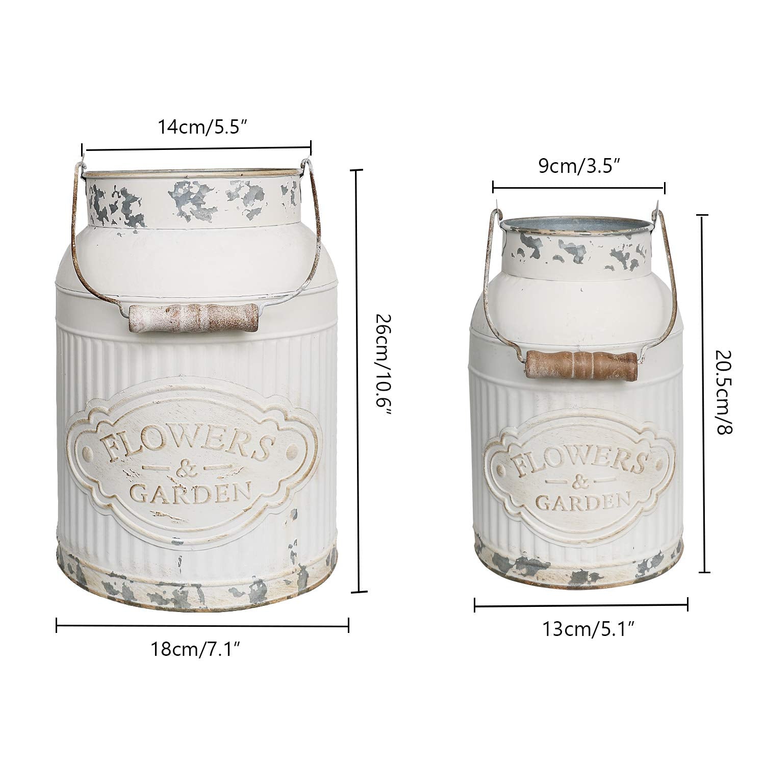 French Country Light Blue Rustic Jug Vase