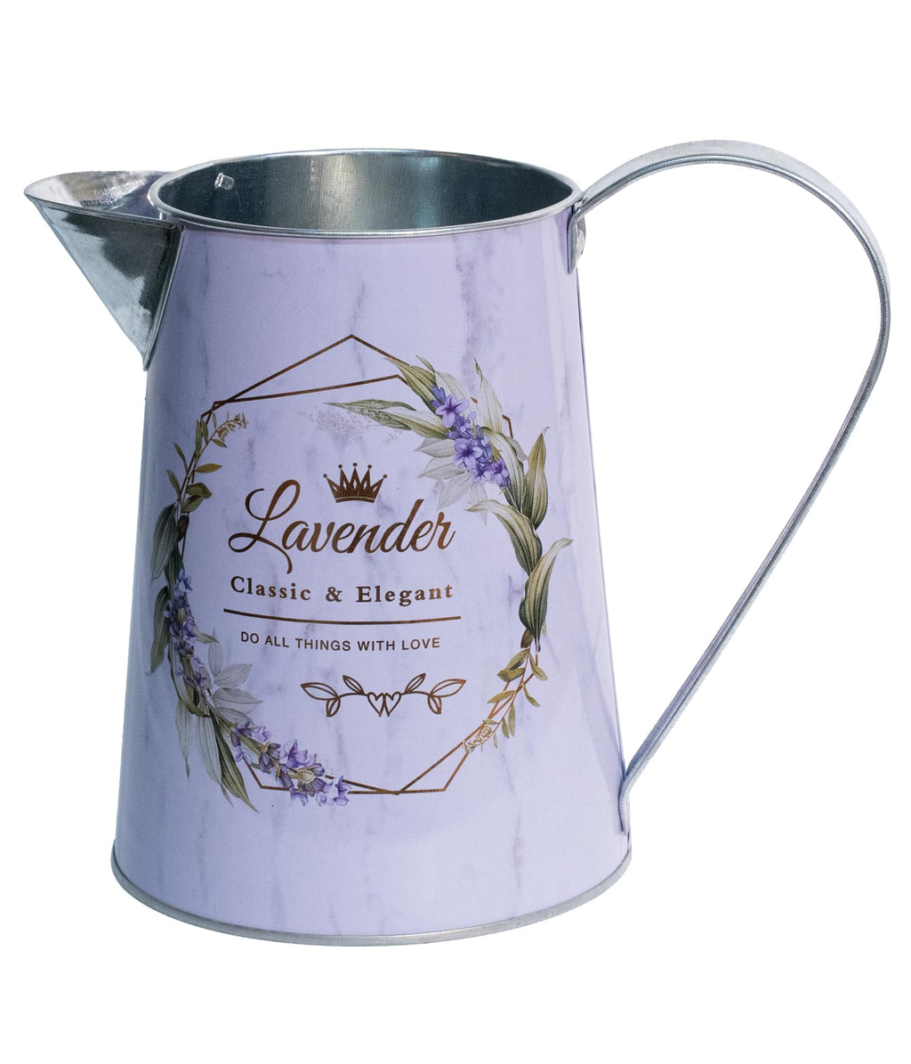 French Country Light Blue Rustic Jug Vase