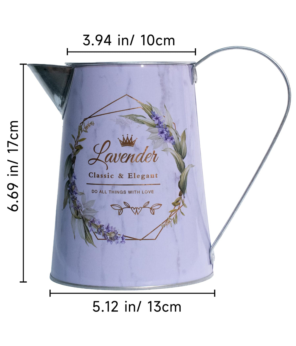 French Country Light Blue Rustic Jug Vase