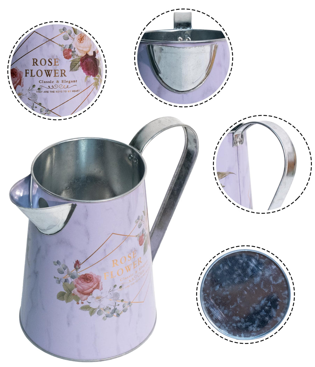 French Country Light Blue Rustic Jug Vase