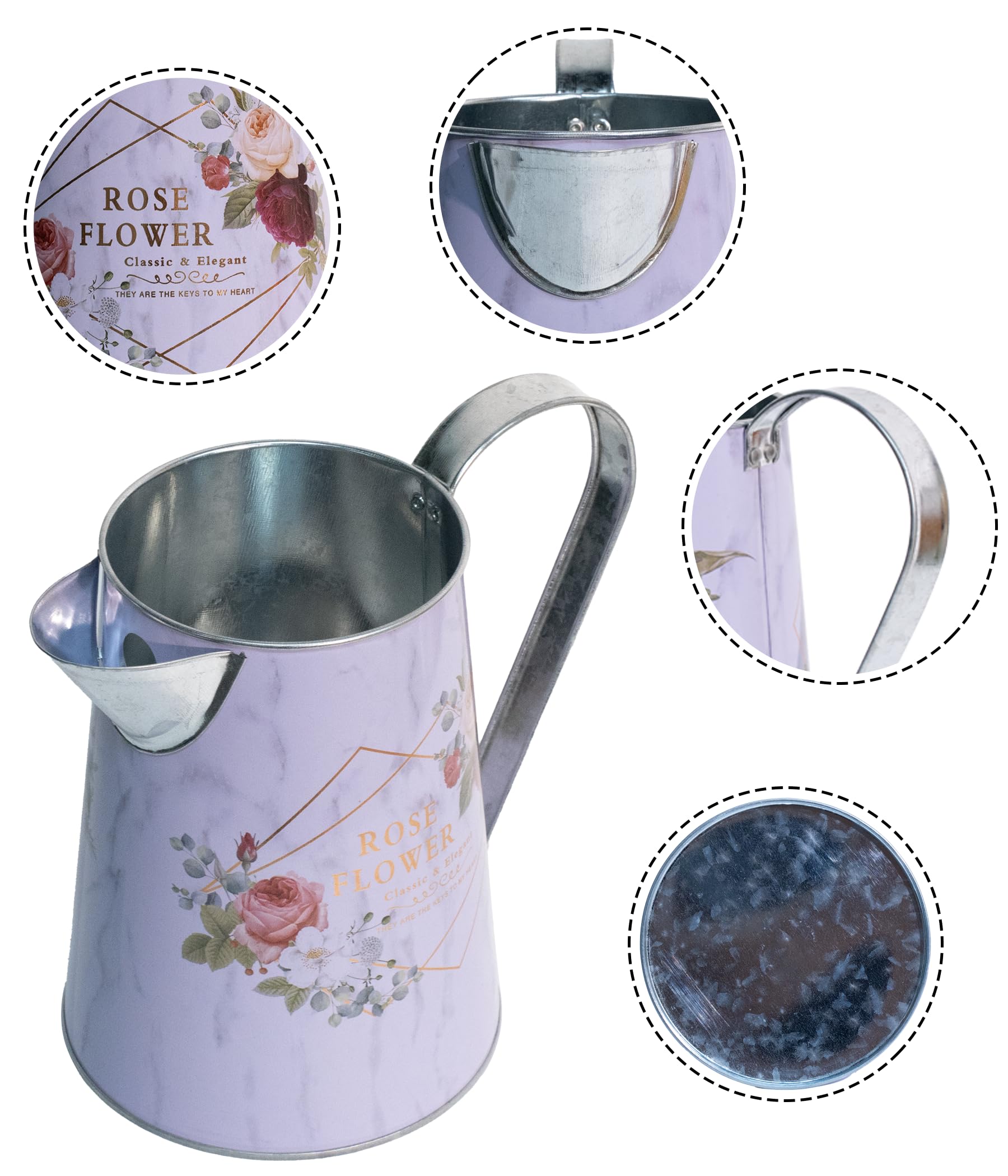 French Country Light Blue Rustic Jug Vase