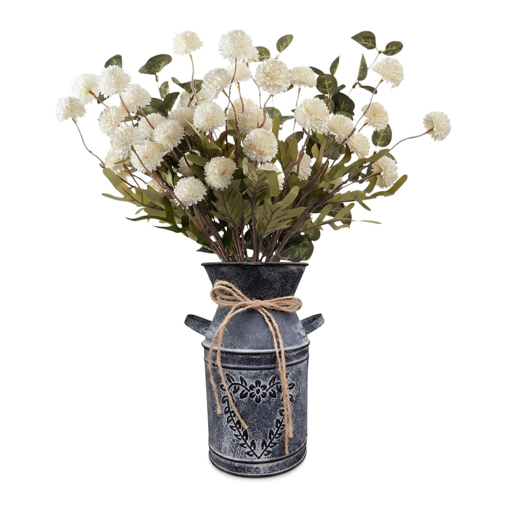 Blue & White Farmhouse Floral Centerpiece