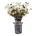 Blue & White Farmhouse Floral Centerpiece
