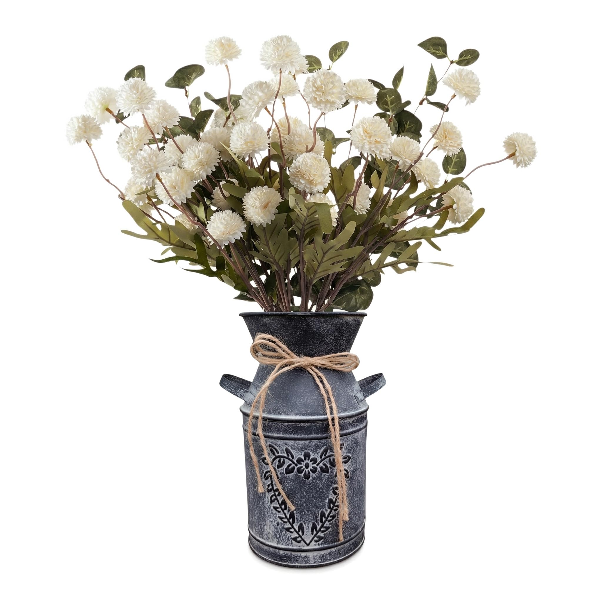 Blue & White Farmhouse Floral Centerpiece