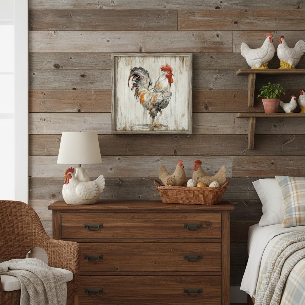Vintage Rooster Farmhouse Kitchen Wall Art