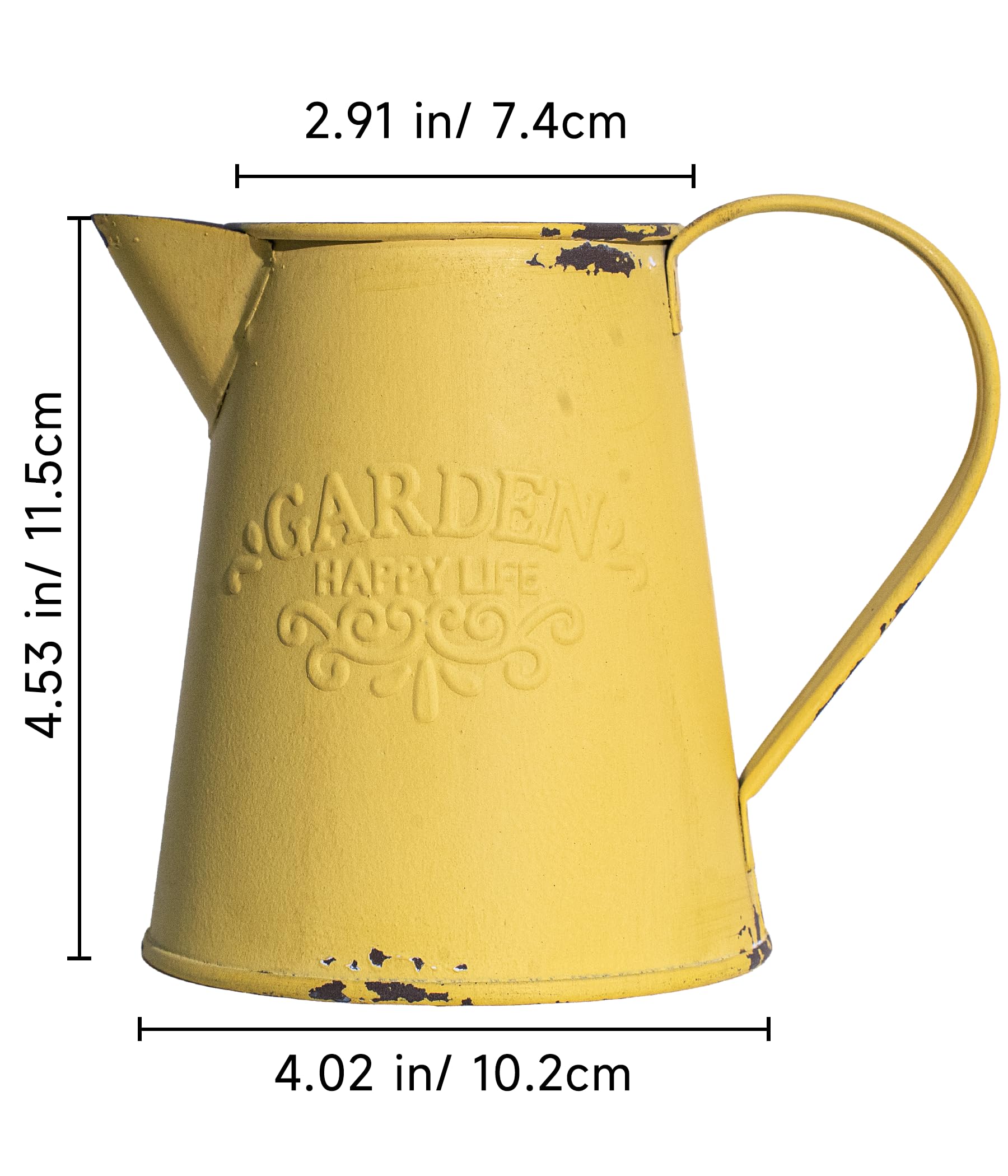 French Country Light Blue Rustic Jug Vase