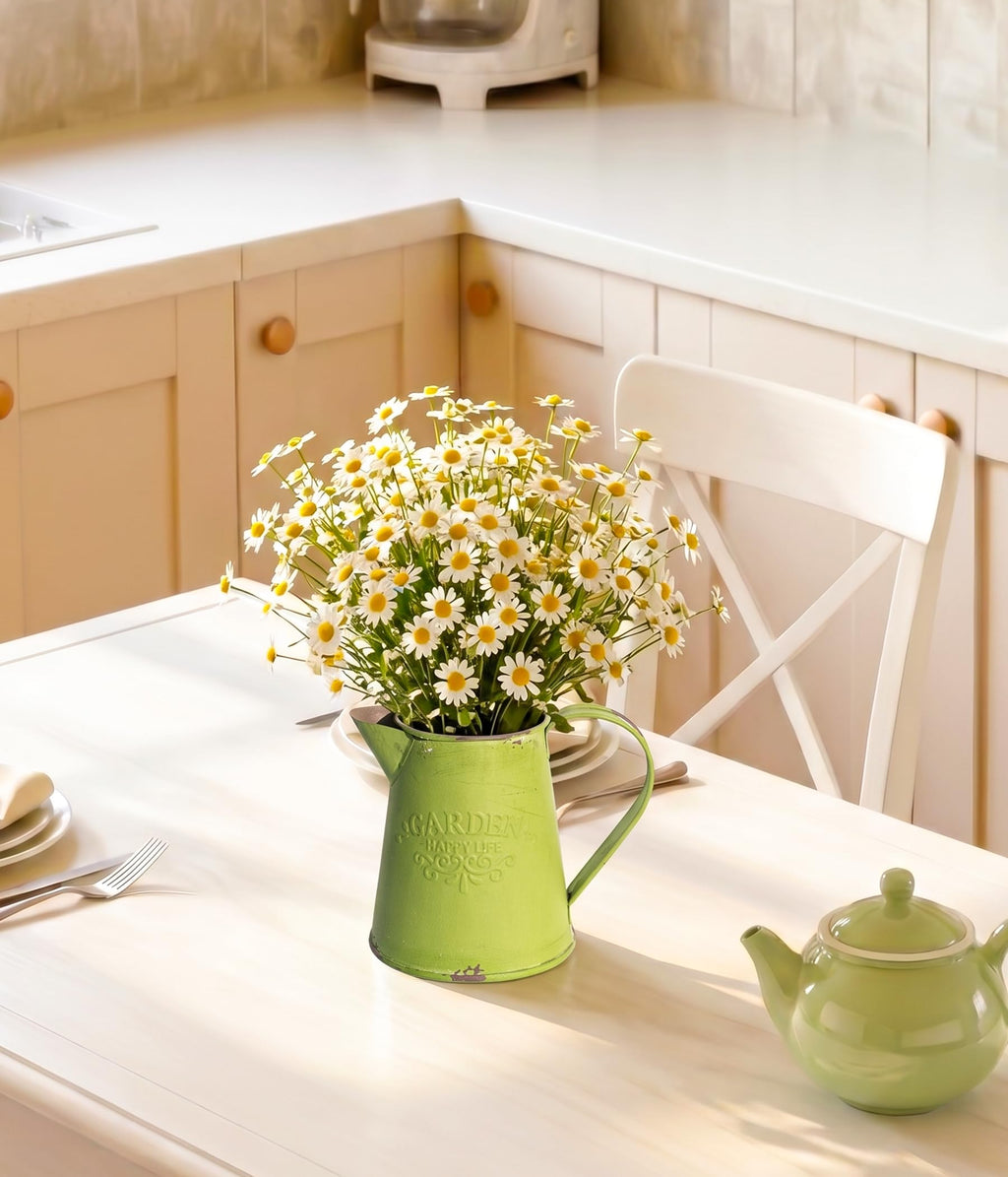French Country Light Blue Rustic Jug Vase