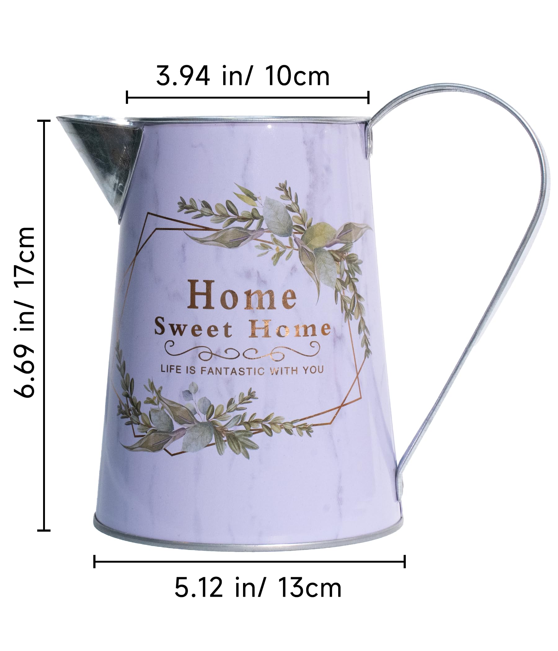 French Country Light Blue Rustic Jug Vase