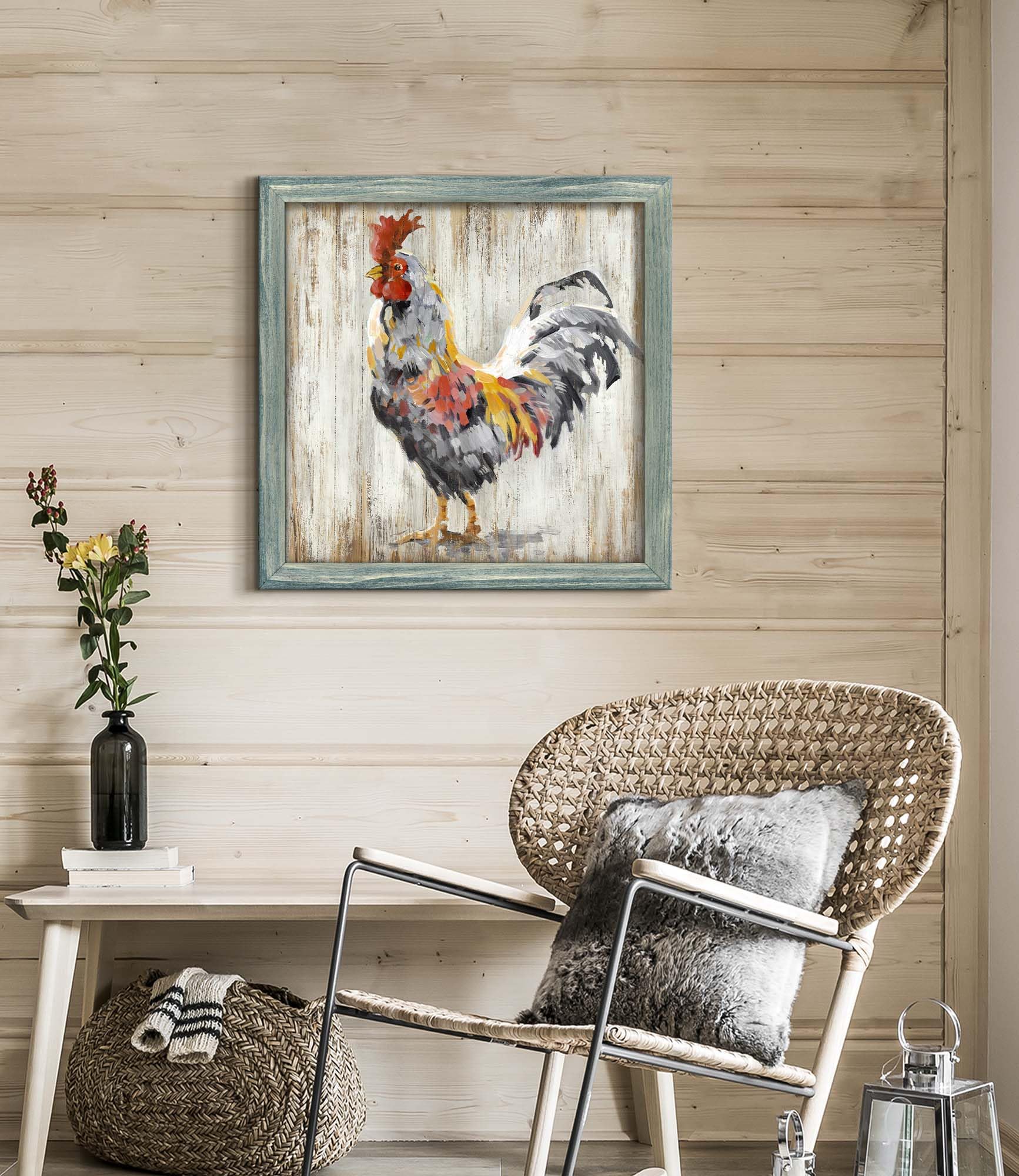 Vintage Rooster Farmhouse Kitchen Wall Art