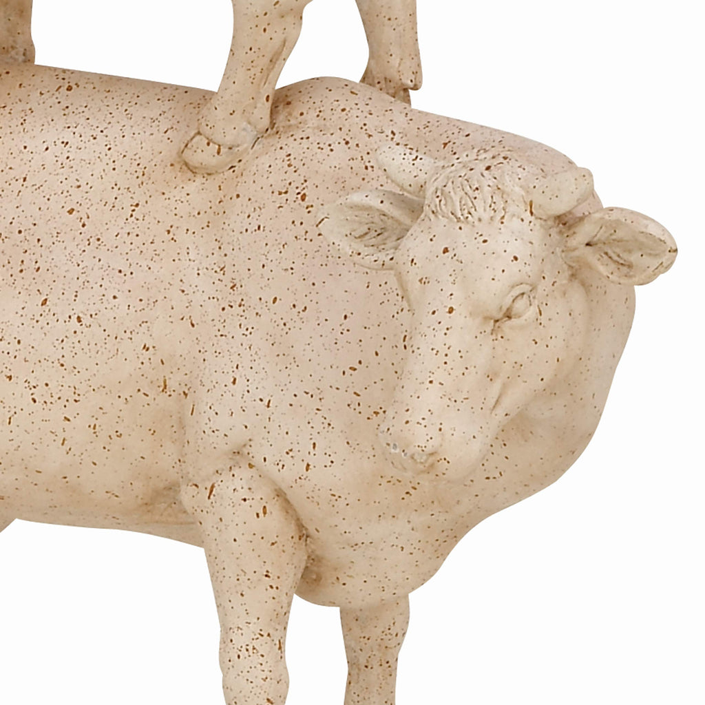White Farmhouse Rooster Sculpture