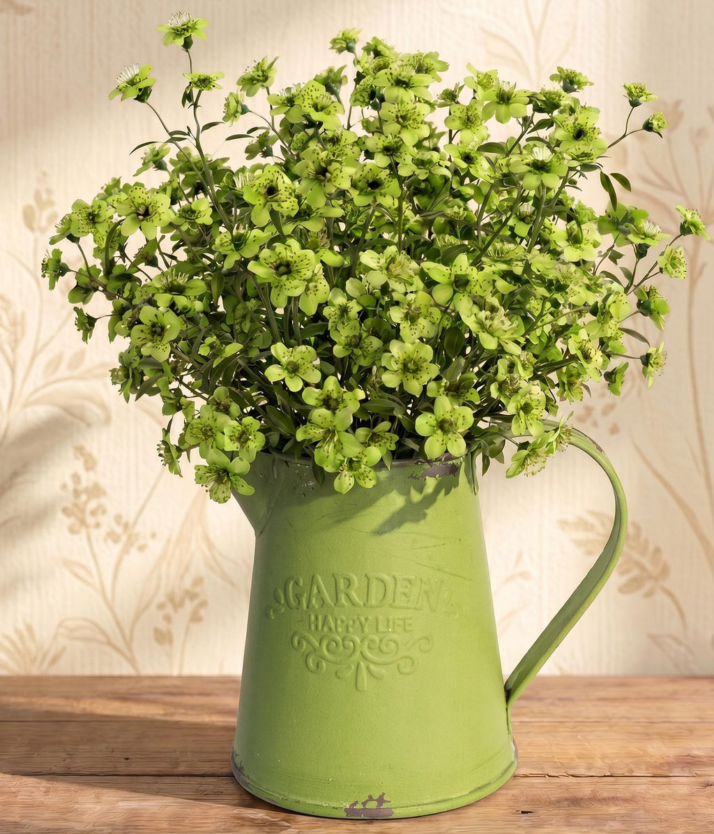 French Country Light Blue Rustic Jug Vase