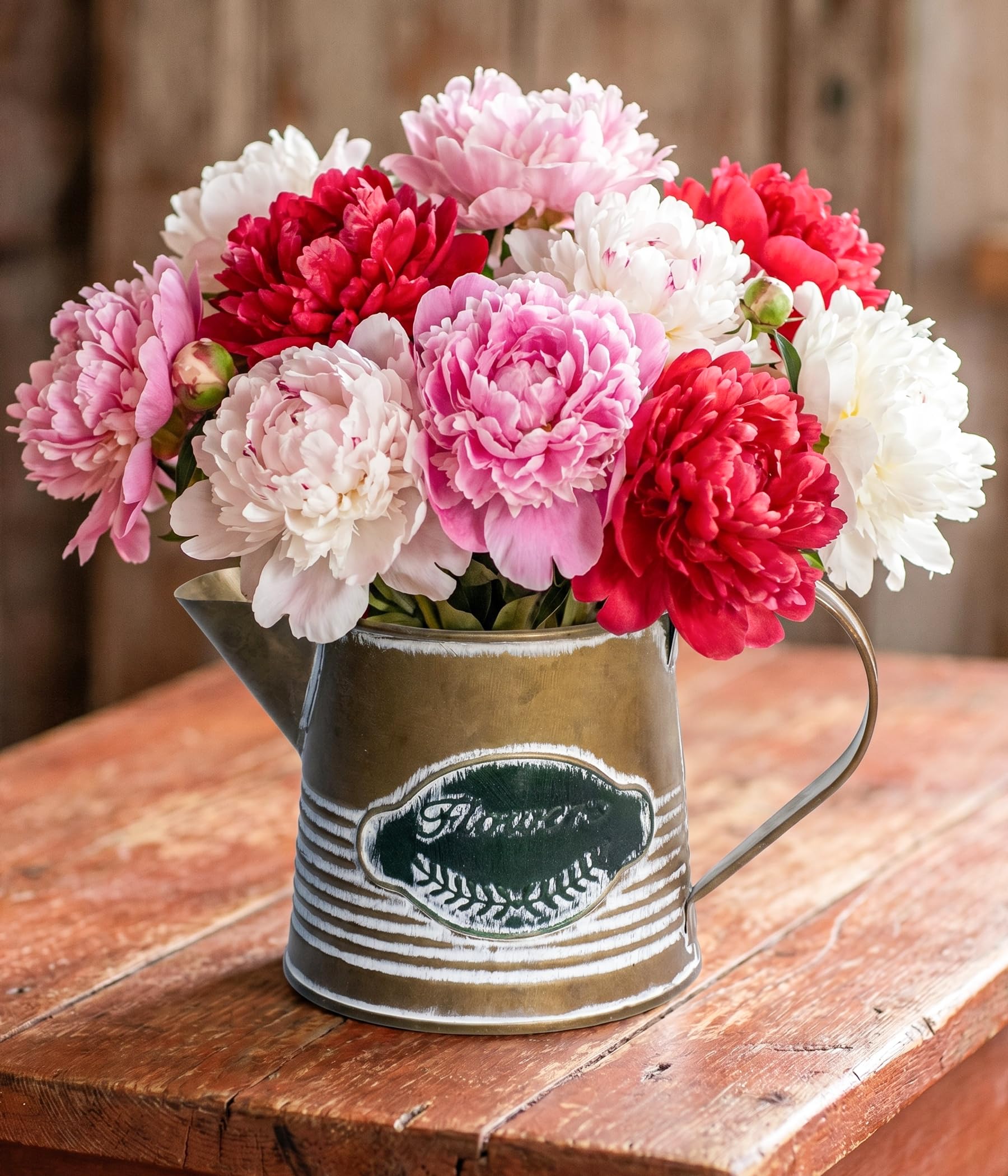 French Country Light Blue Rustic Jug Vase