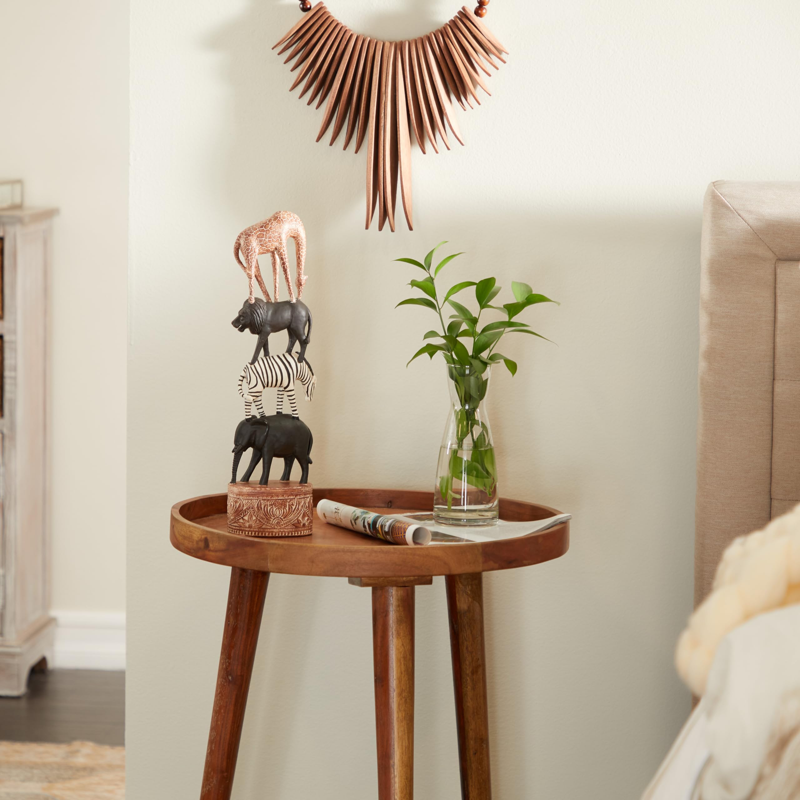 White Farmhouse Rooster Sculpture