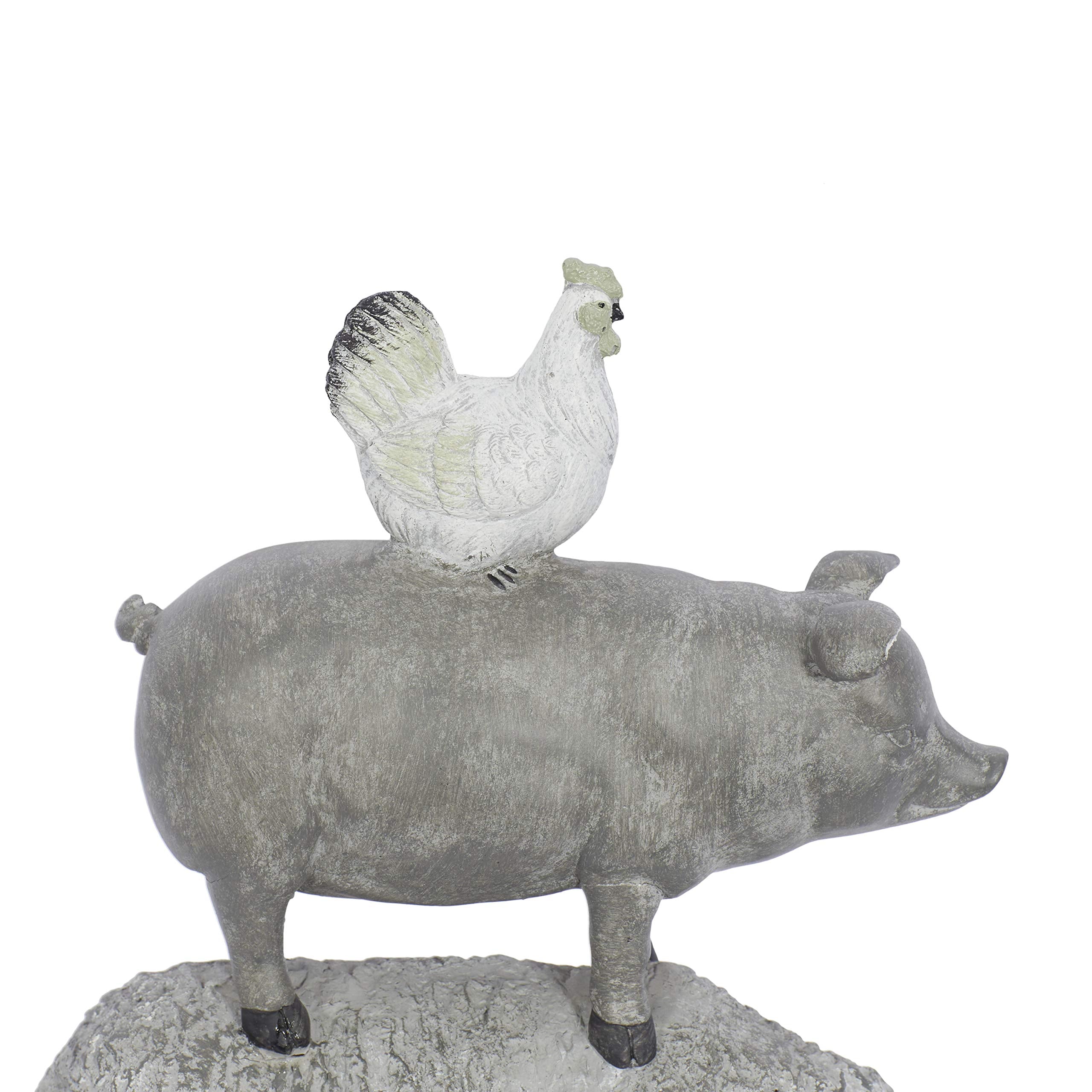 White Farmhouse Rooster Sculpture