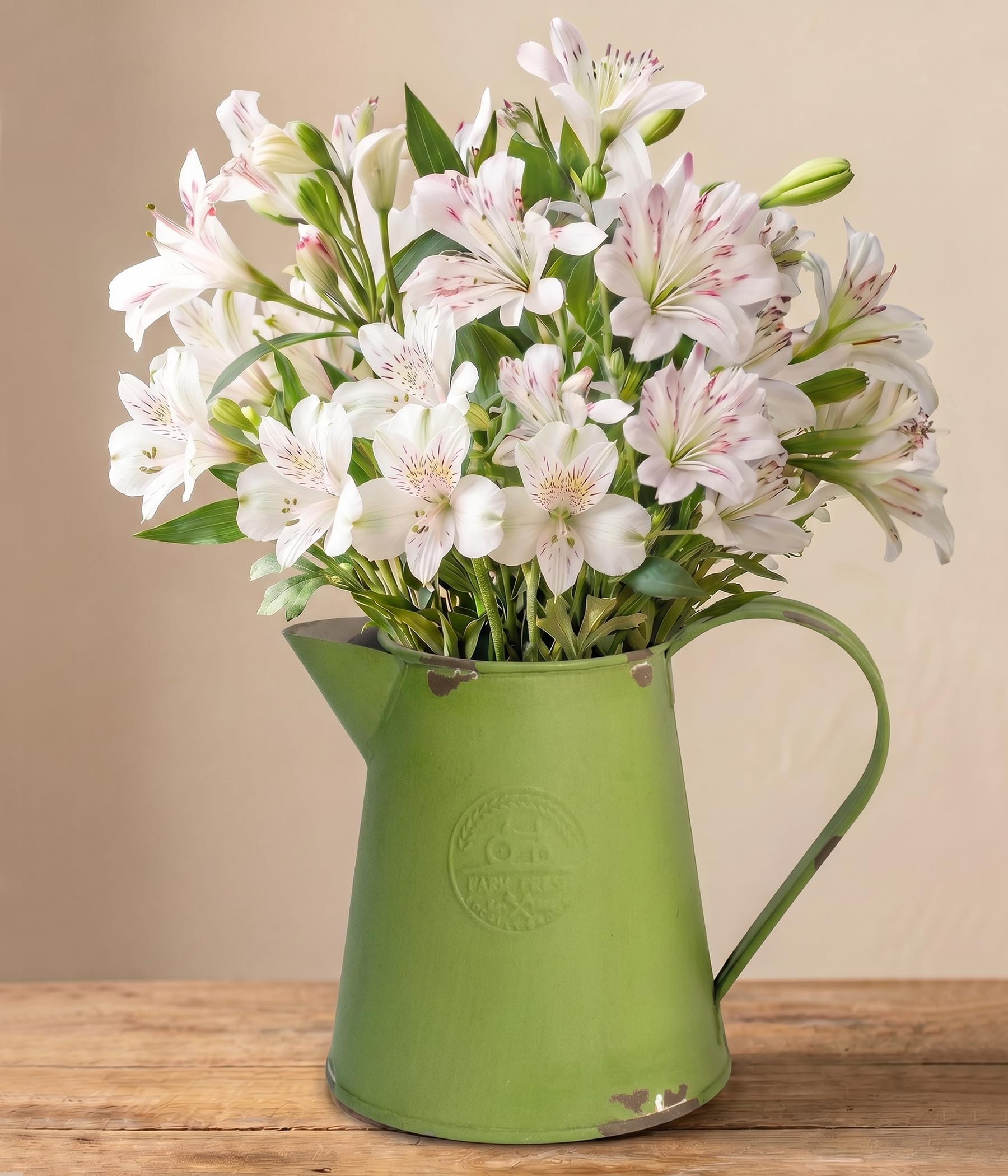 French Country Light Blue Rustic Jug Vase