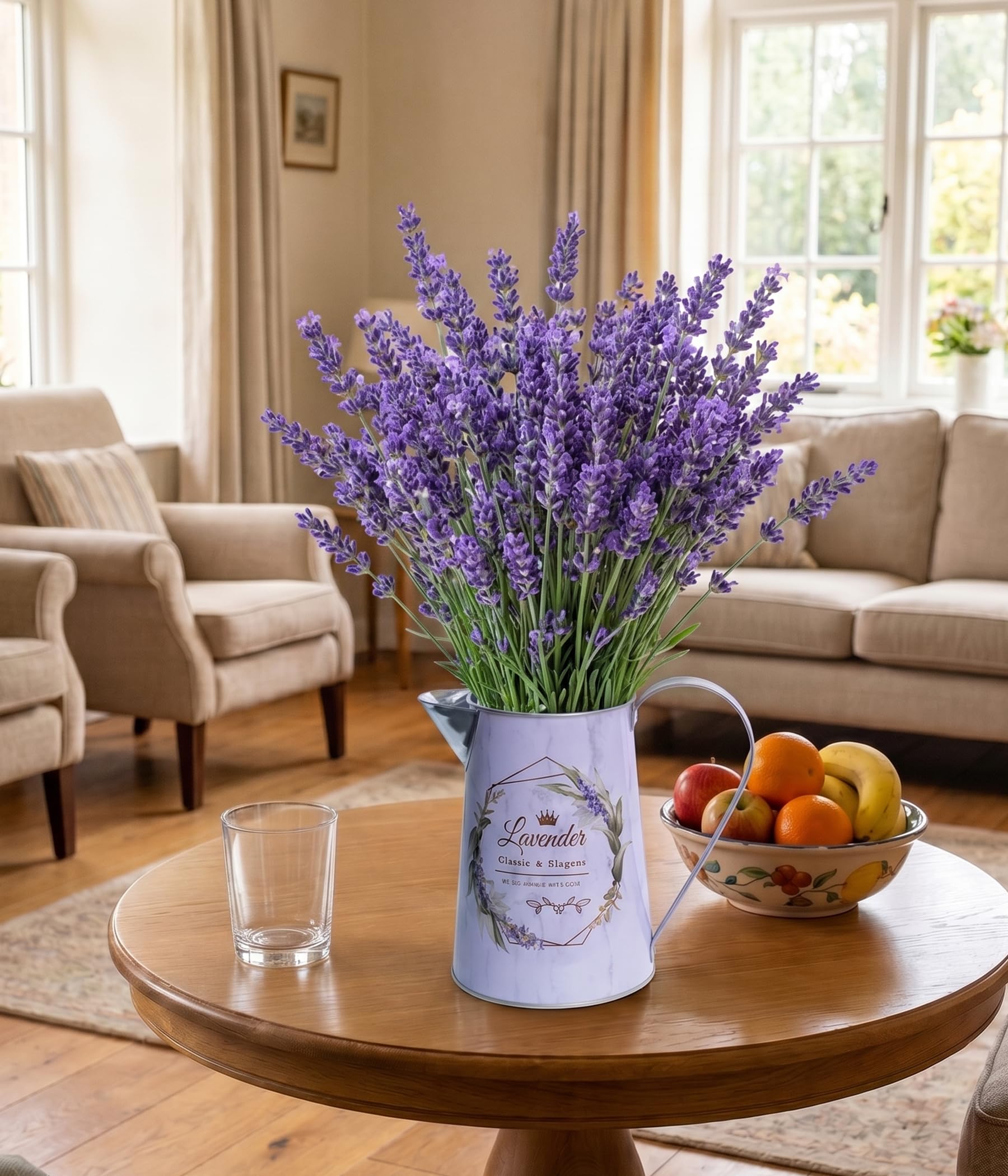 French Country Light Blue Rustic Jug Vase