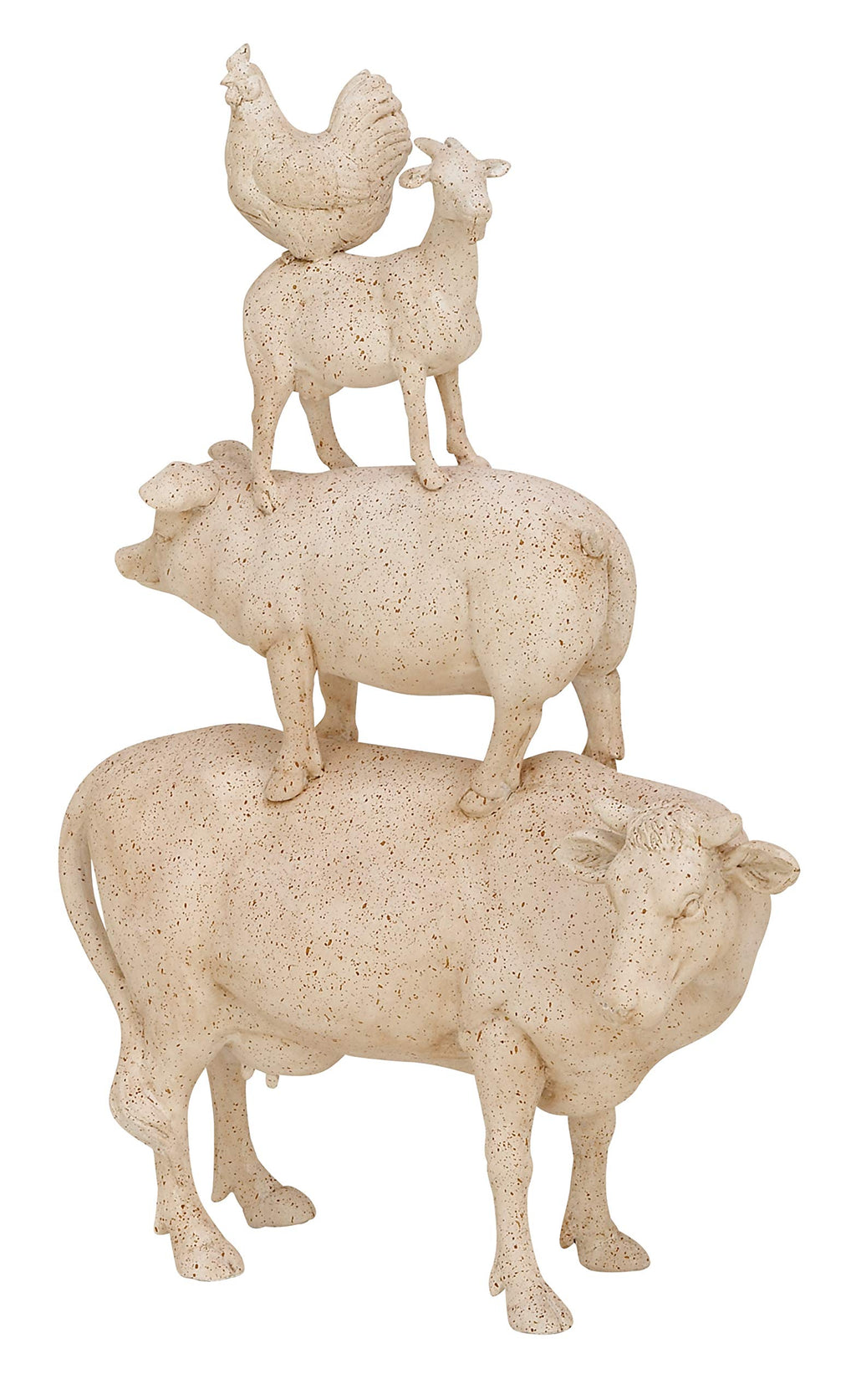 White Farmhouse Rooster Sculpture