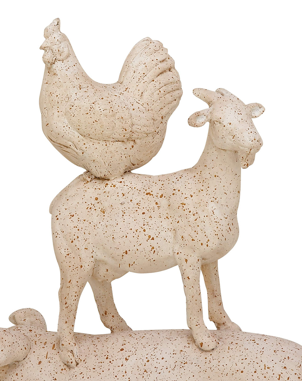 White Farmhouse Rooster Sculpture