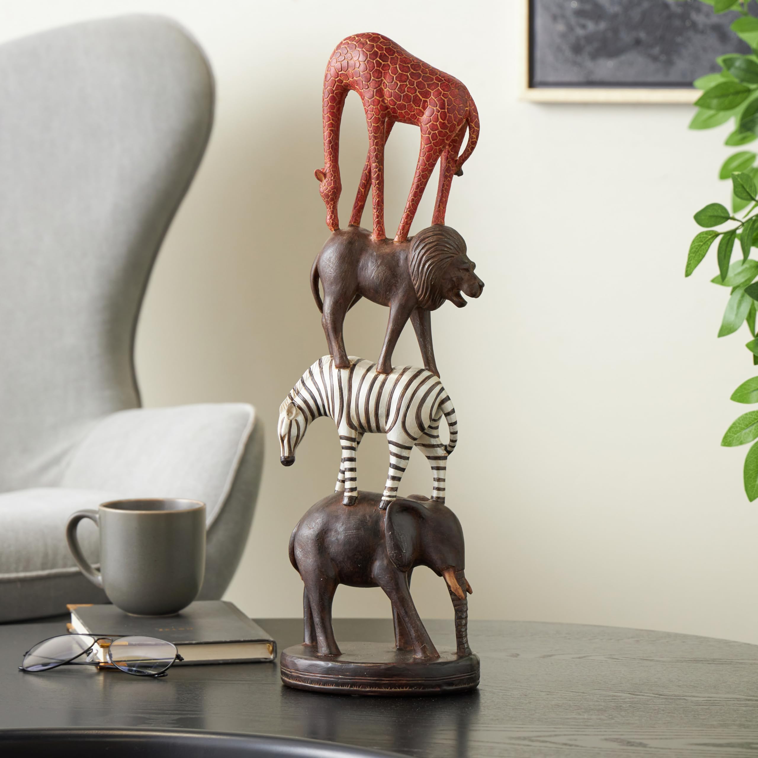 White Farmhouse Rooster Sculpture
